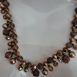Vintage Signed Kein Copper Toned Necklace